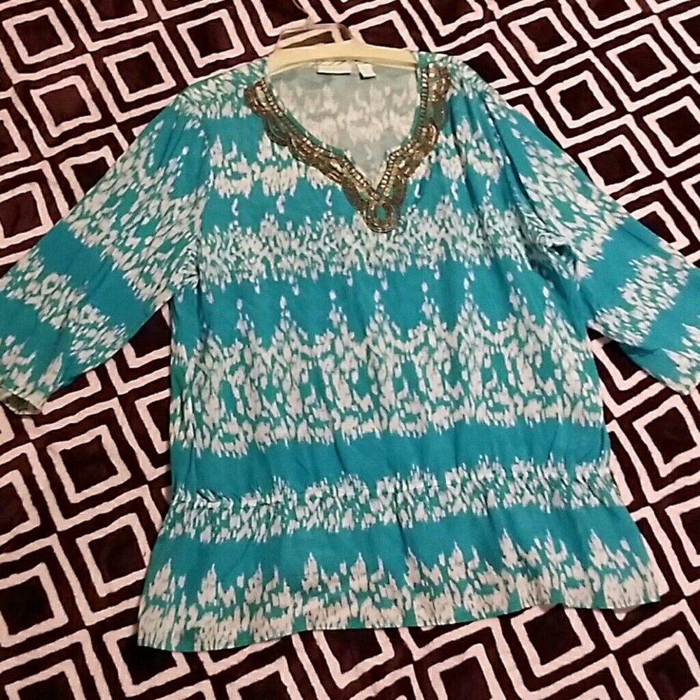 Chicos beaded top-gorgeous